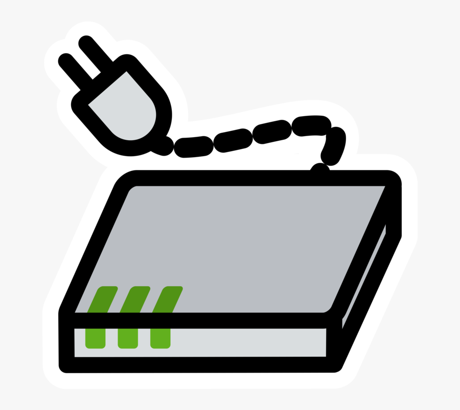 Electronic Device,line,technology - Broadband Modem Clipart, Transparent Clipart