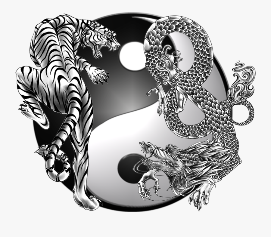 Dragon Yin And Yang, Transparent Clipart
