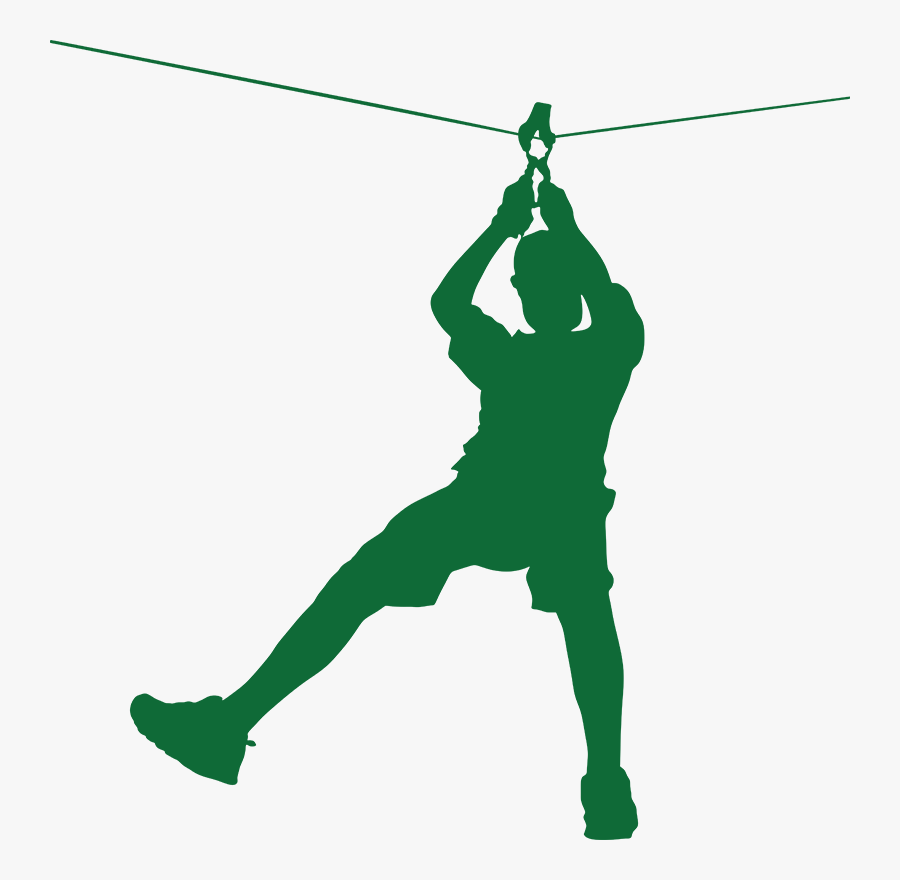 180′ Long 35′ Tall Obstacle Course With Dual Zip Lines - Transparent Zipline Silhouette, Transparent Clipart