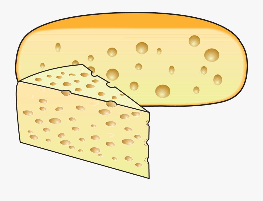 Cheese - Cheese Big Round Block, Transparent Clipart
