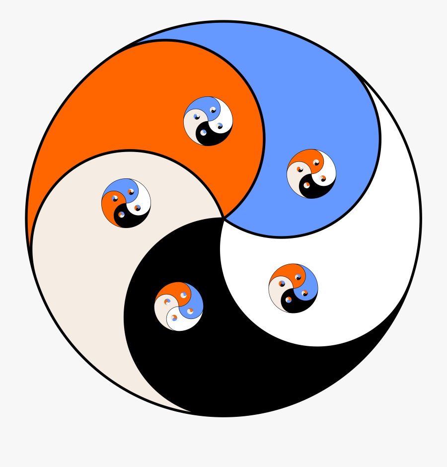 Fractals Clipart Yin Yang - Circle, Transparent Clipart