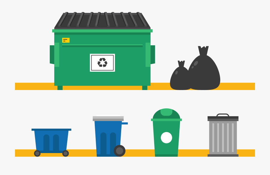 Waste Container Dumpster Recycling - Vector Dumpster, Transparent Clipart