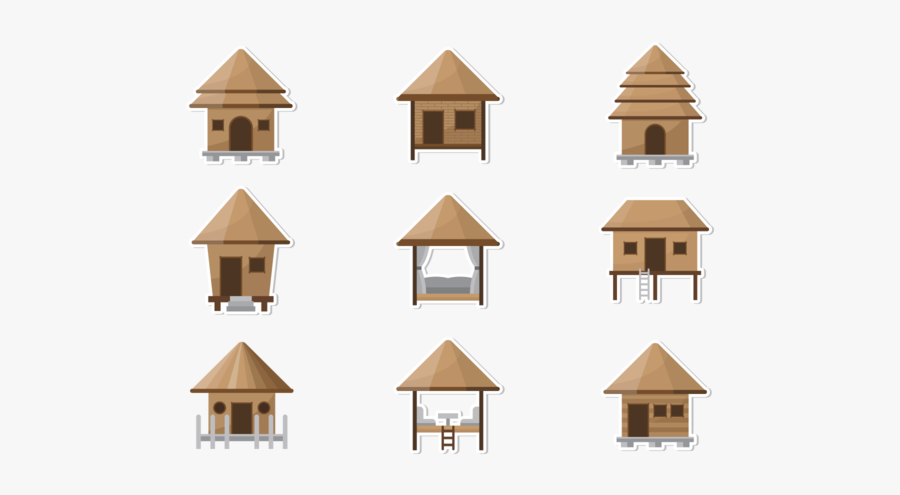 Cabana Icons Vector - Cabana Clipart, Transparent Clipart