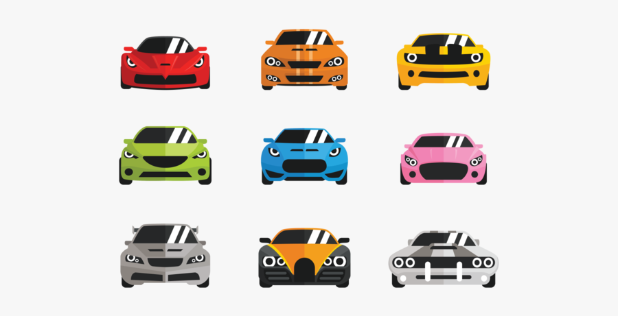 Vector Carros Flat Icons Style - Transparent Icon Png Car Flat Icon, Transparent Clipart