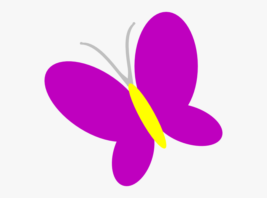 Purple Butterfly Flower Clip Art - Simple Butterfly Clip Art, Transparent Clipart