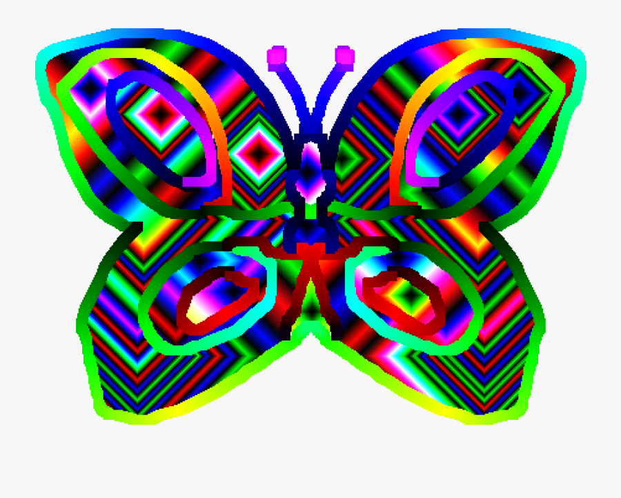 Rainbow Butterfly Clipart Purple - Butterfly, Transparent Clipart
