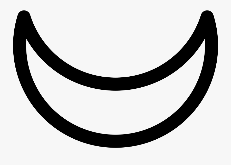 Moon Crescent Symbol, Transparent Clipart