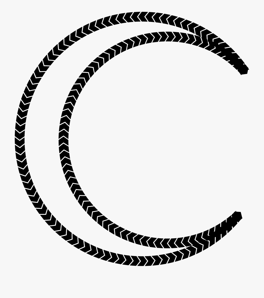 Tire Treads Crescent Moon Clip Arts, Transparent Clipart