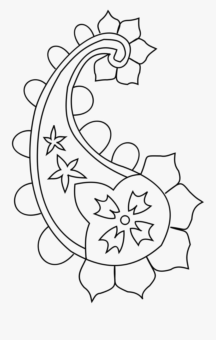 Paisley Clipart Black And White, Transparent Clipart