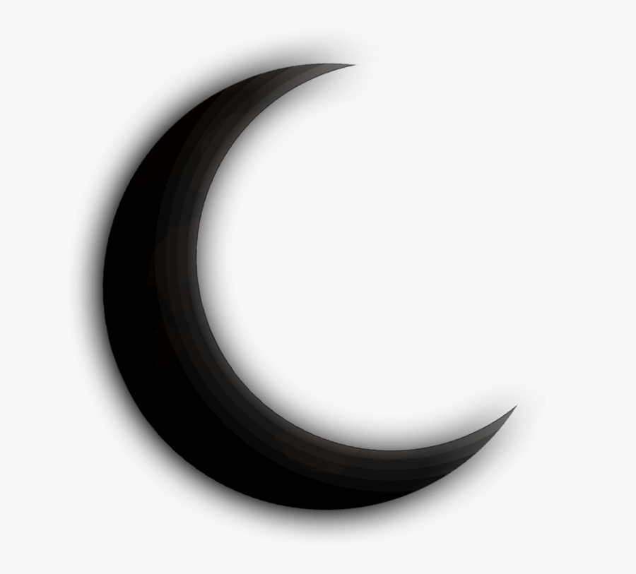 #moon #crescent #witch #black #glow #dark #crescentmoon - Glowing Crescent Moon Png, Transparent Clipart