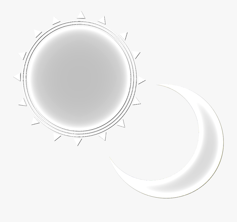 Moonsun Sunmoon Sunandmoon White Moon Sun Moonandsun - Aesthetic Black And White Background Picsart, Transparent Clipart