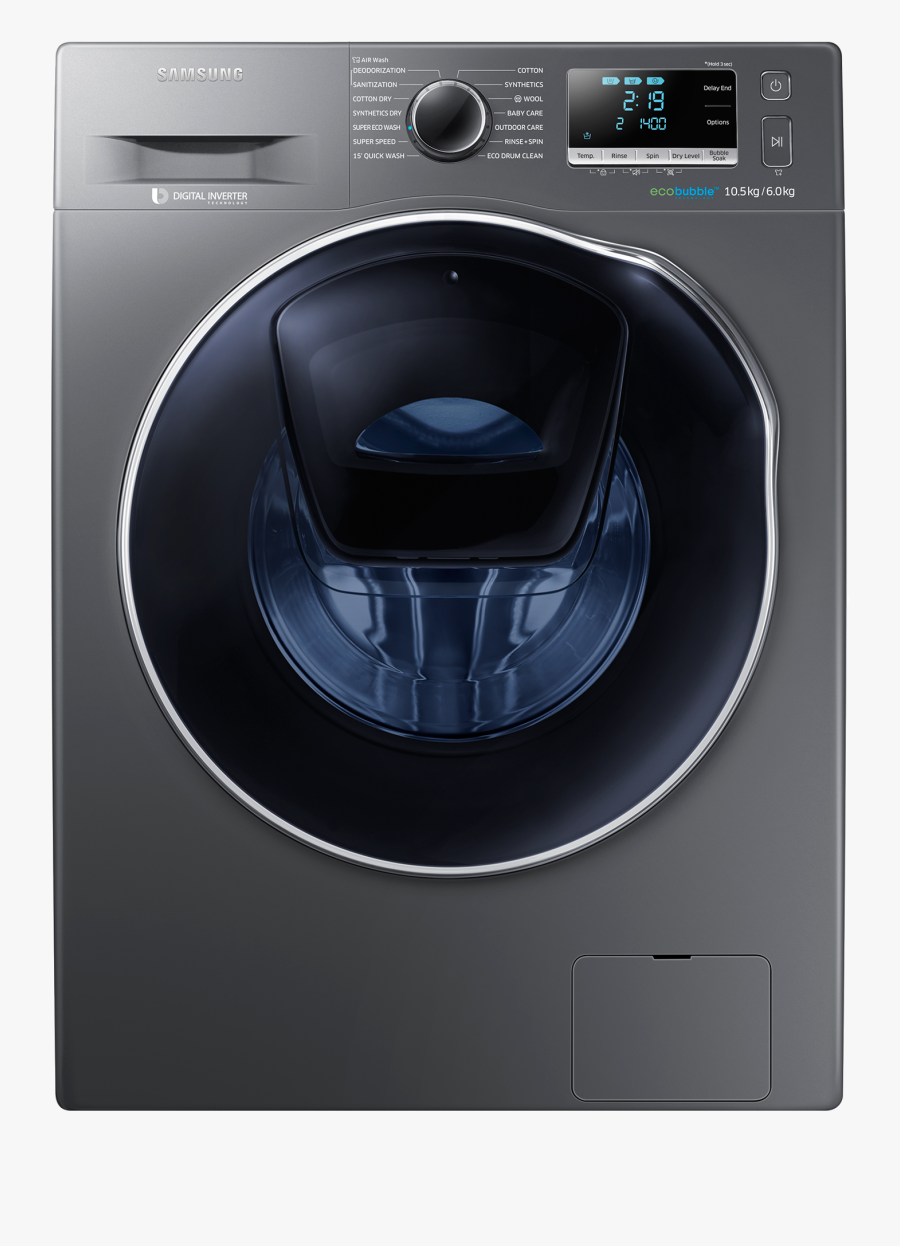 Samsung Wd - Samsung Washing Machine 10.5 Kg 2018, Transparent Clipart