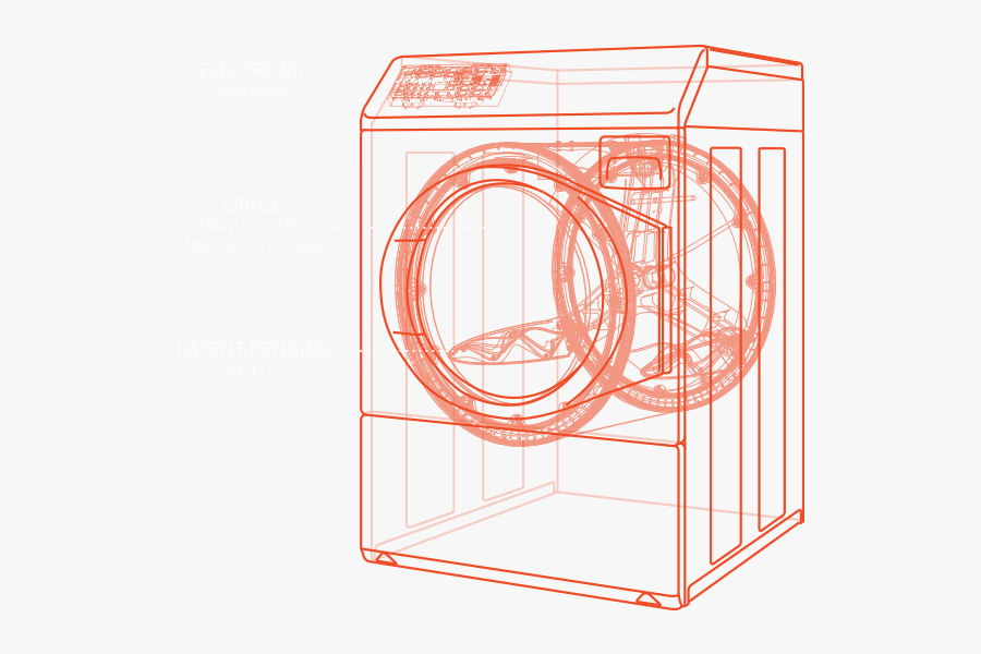 Components Of A Speed Queen"s Front Load Washing Machine - Door, Transparent Clipart