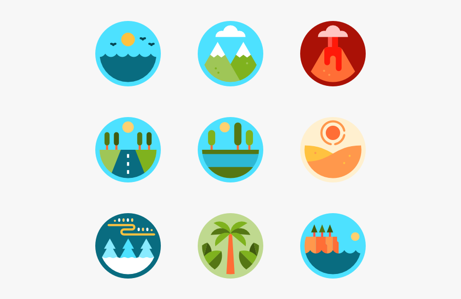 Clip Art Mountain Vector Png - Landscapes Icons, Transparent Clipart