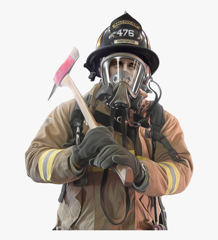 Firefighter Helmet And Mask, Transparent Clipart