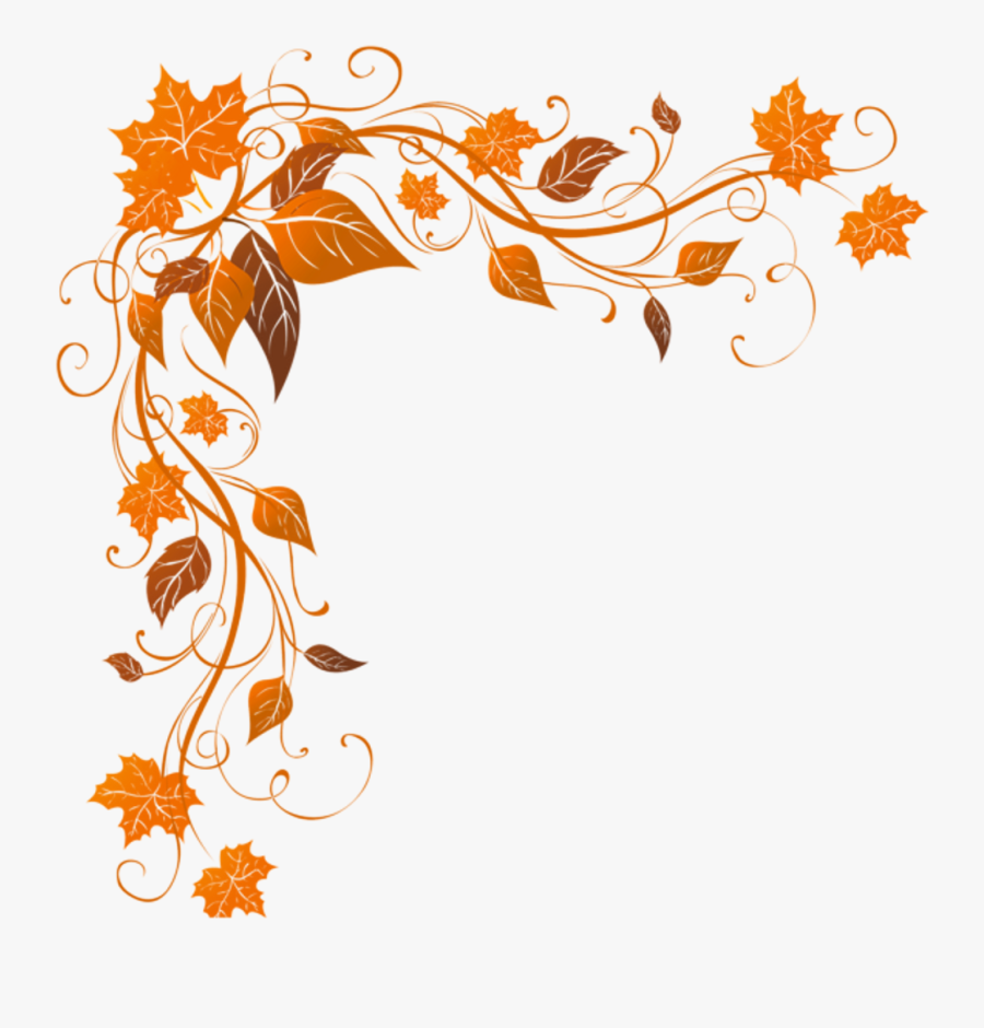 Fall Border Clipart Decorative - Autumn Leaves Border Corner, Transparent Clipart