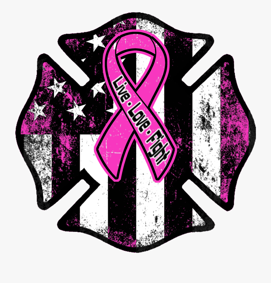 Firefighter Breast Cancer Shirt Designs, Transparent Clipart