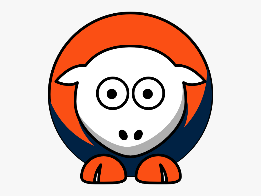 Sheep 3 Toned Denver Broncos Team Colors Clip Art At - College Football, Transparent Clipart