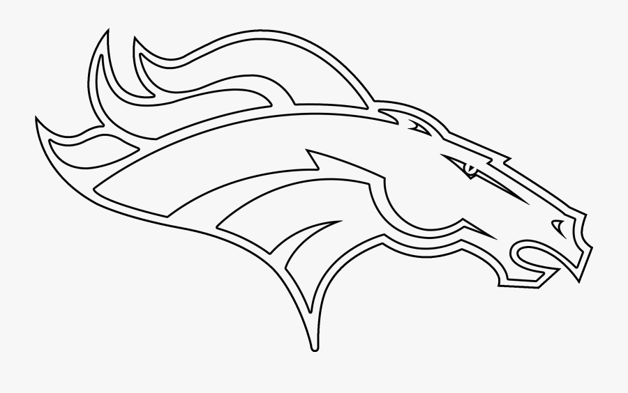 Denver Broncos Logo Coloring Page - Logo Transparent Denver Broncos, Transparent Clipart