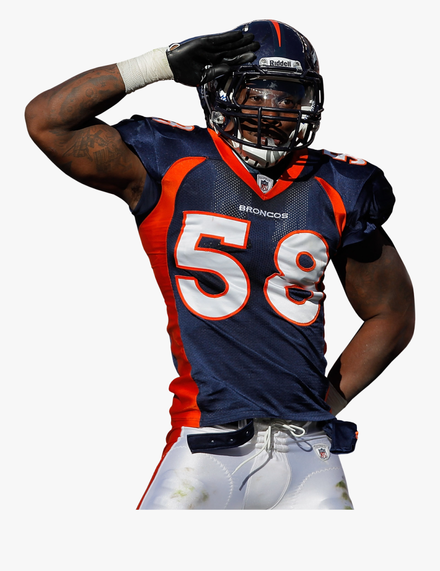 Transparent Denver Bronco Clipart - Von Miller No Background, Transparent Clipart