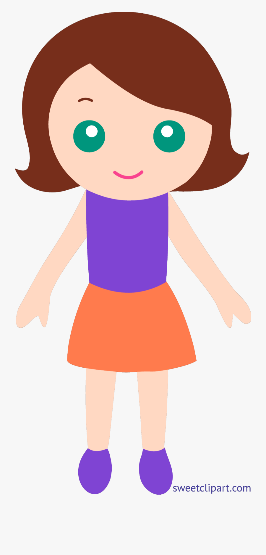 Subscribe Clipart Little Girl - Transparent Background Cartoon Girl Png, Transparent Clipart