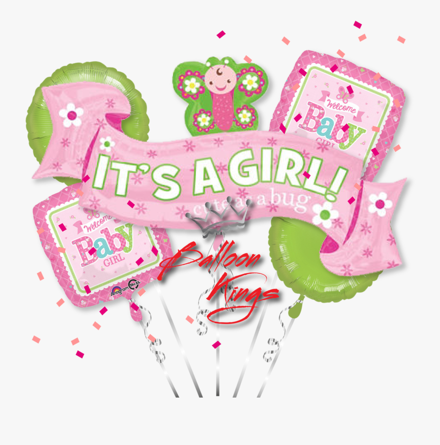 Its A Girl Butterfly Bouquet, Transparent Clipart