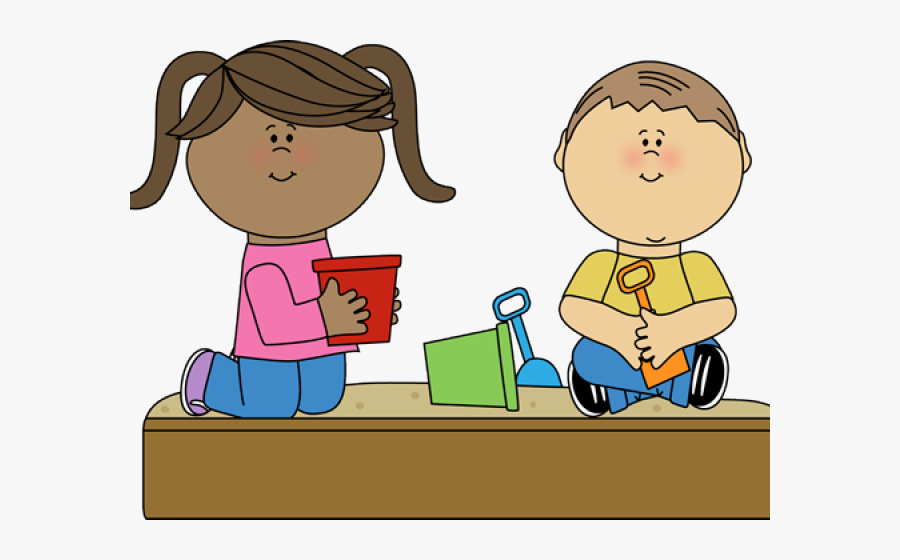 Children Playing Clipart - Sand Box Clip Art, Transparent Clipart