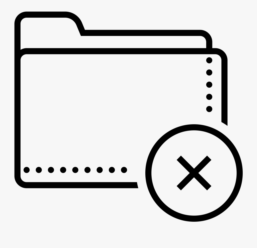 Excluir Pasta Icon Clipart , Png Download - Png Download Folder Black And White Png, Transparent Clipart