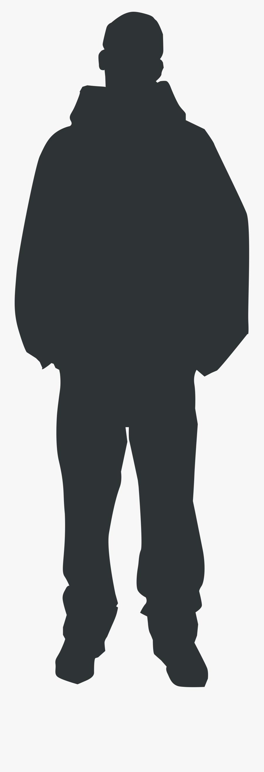 Mustache Silhouette - Silhouette Man In Hoodie, Transparent Clipart