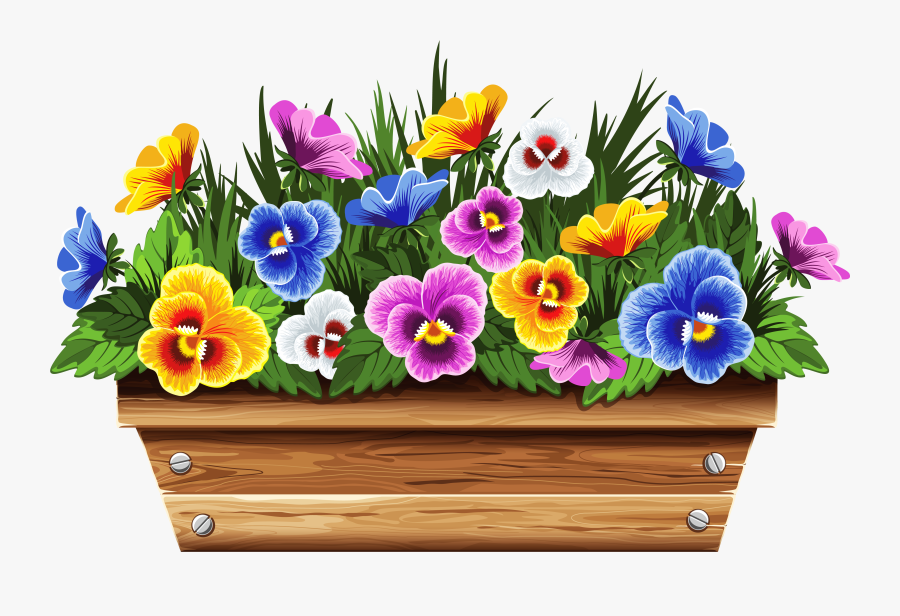 Transparent Potted Tree Png - Window Flower Box Clipart, Transparent Clipart