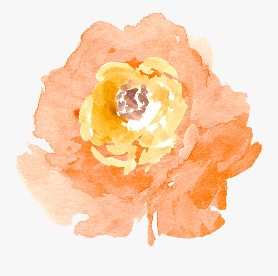Clip Art Peach Flower Vector Royalty - Watercolor Flowers Transparent Background, Transparent Clipart