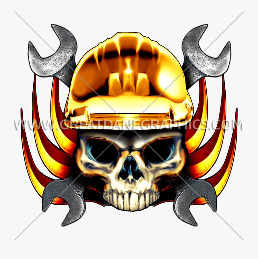 Transparent Occupation Clipart - Skull And Cross Hammer And Wrench, Transparent Clipart