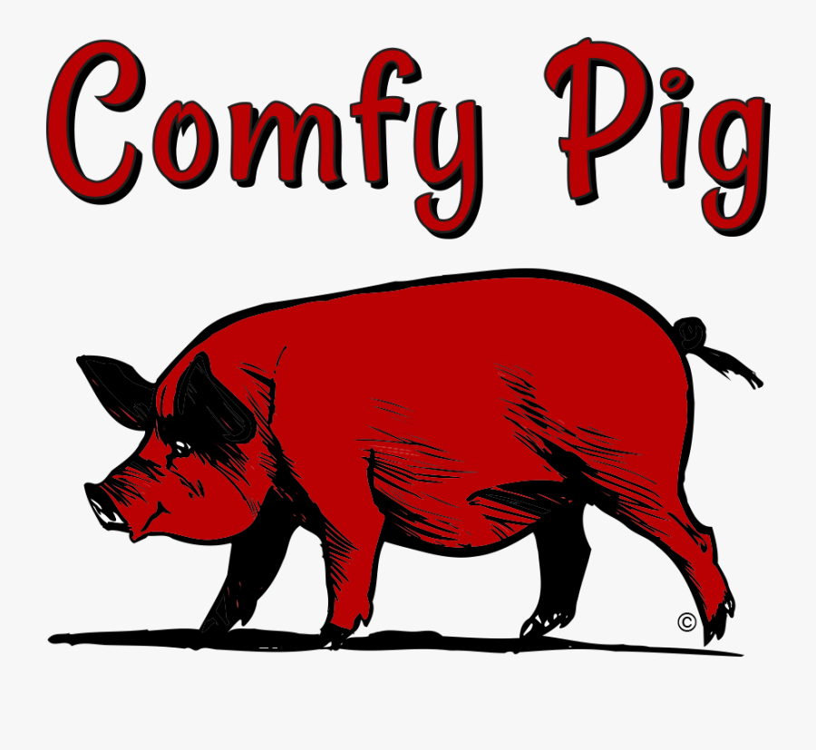 Comfy Pig Bbq - Red Pig Clipart, Transparent Clipart