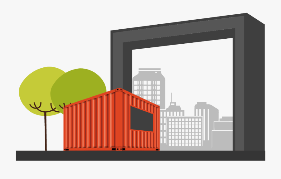 Security Gate Cabins - Illustration, Transparent Clipart