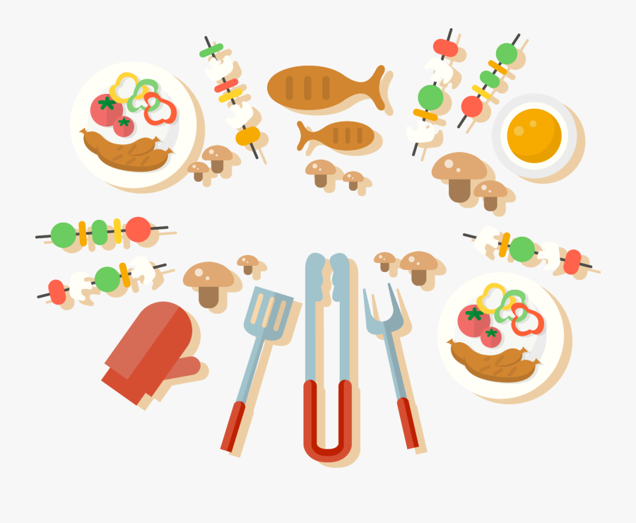 Transparent Kebab Clipart - Smoke Bbq Png Vector, Transparent Clipart