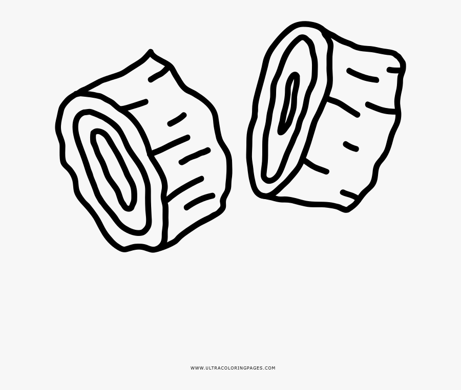 Wood Logs Coloring Page - Drawing, Transparent Clipart