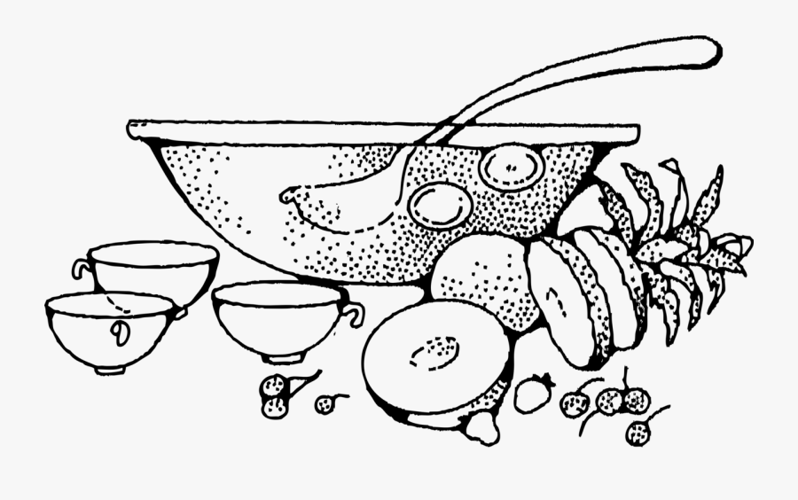 Punch Bowl - Punch Bowl Black And White, Transparent Clipart