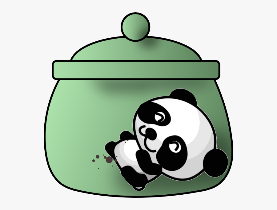 A Cookie Jar With A Happy Panda, Transparent Clipart