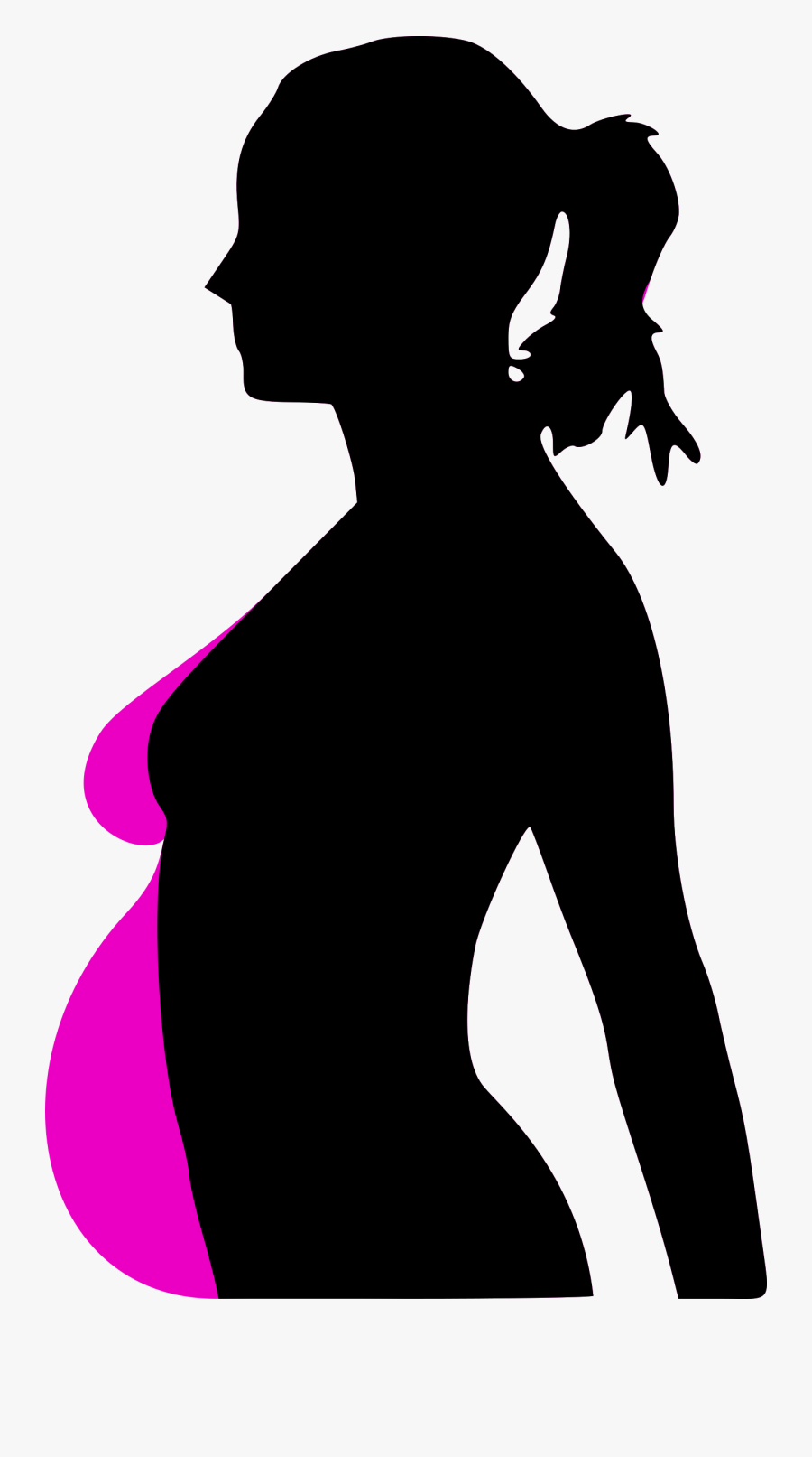 Silhouet Big Image Png - Pregnant Clip Art, Transparent Clipart