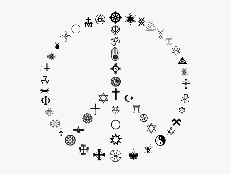 Transparent Christian Symbols Clipart - Religious Symbols Peace Sign, Transparent Clipart