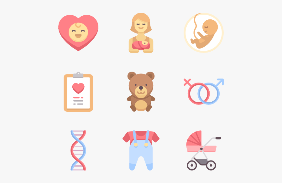 Maternity - Pregnancy Icons, Transparent Clipart