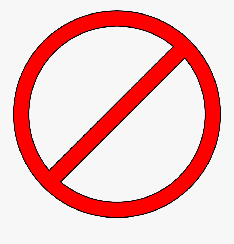 Stop Sign Png Transparent Image - Circle With Line Through It Transparent Background, Transparent Clipart