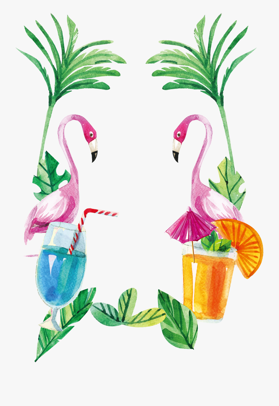 Flamingo Summer Png - Flamingo Borders, Transparent Clipart