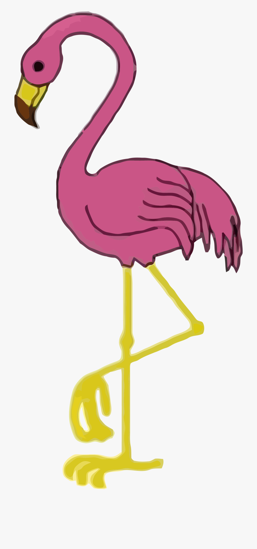 Flamingo Clipart Png - Dibuja 2 Flamenco Posando, Transparent Clipart