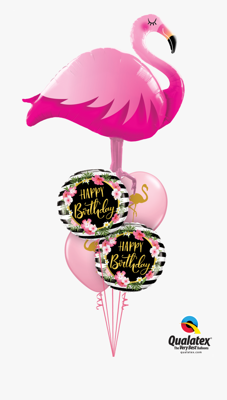 Pink Flamingo Helium Balloons, Transparent Clipart