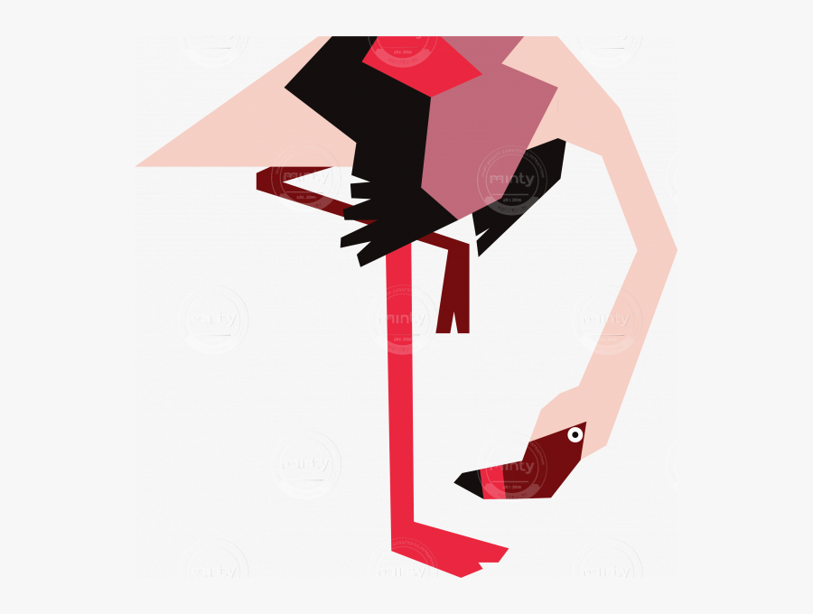 Pink Flamingo Standing, Transparent Clipart