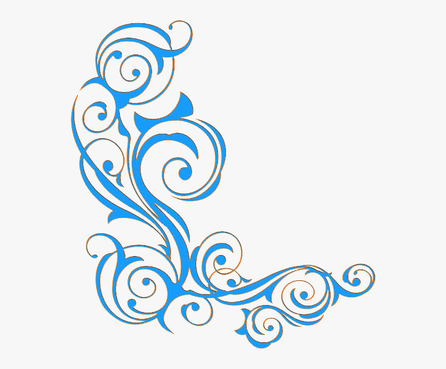 Transparent Vine Clip Art - Blue Ornament Png, Transparent Clipart