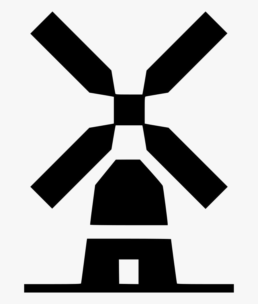 Windmill Wind Turbine Mill - Windmill Black Png, Transparent Clipart