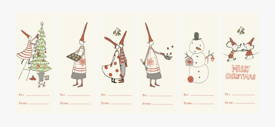 Transparent Christmas Gift Tag Png - Cartoon, Transparent Clipart