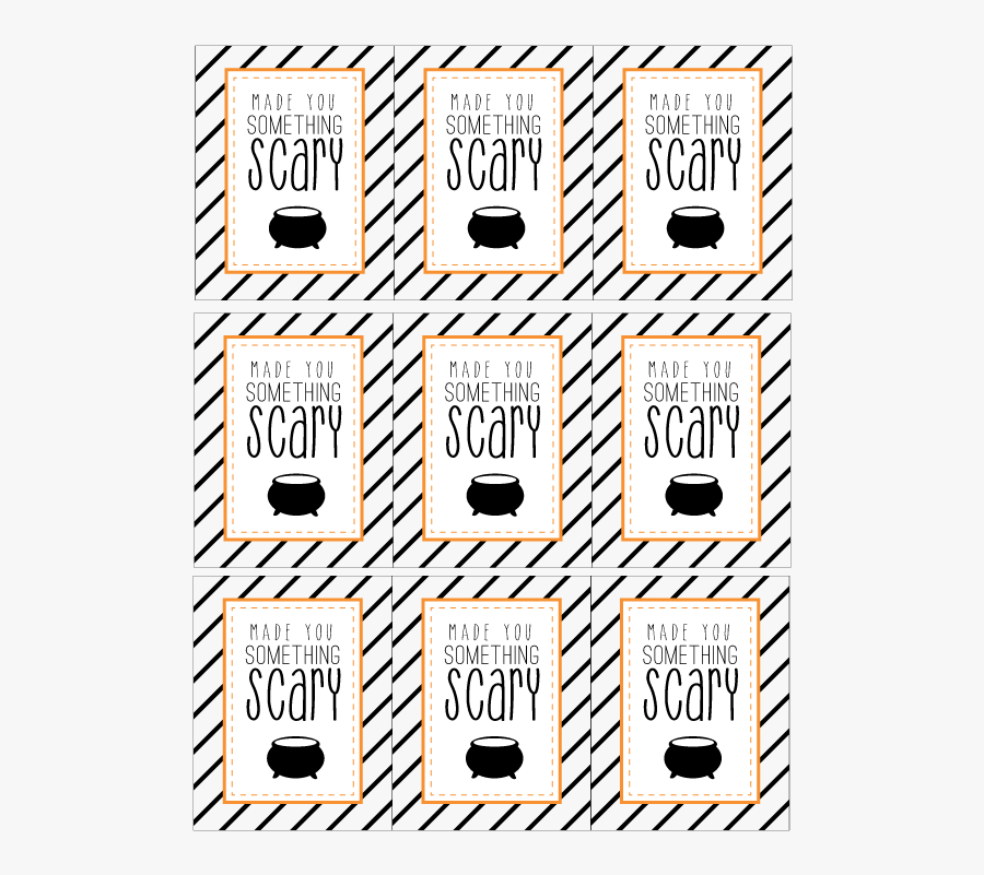 Homemade-spooky - Free Printable Halloween Gift Tags, Transparent Clipart